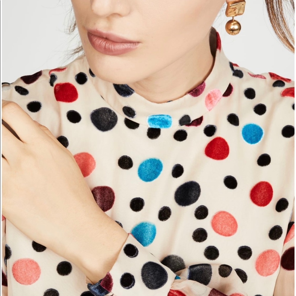 Saloni Isa bubble gum ruffled dress - Picture 3 of 6